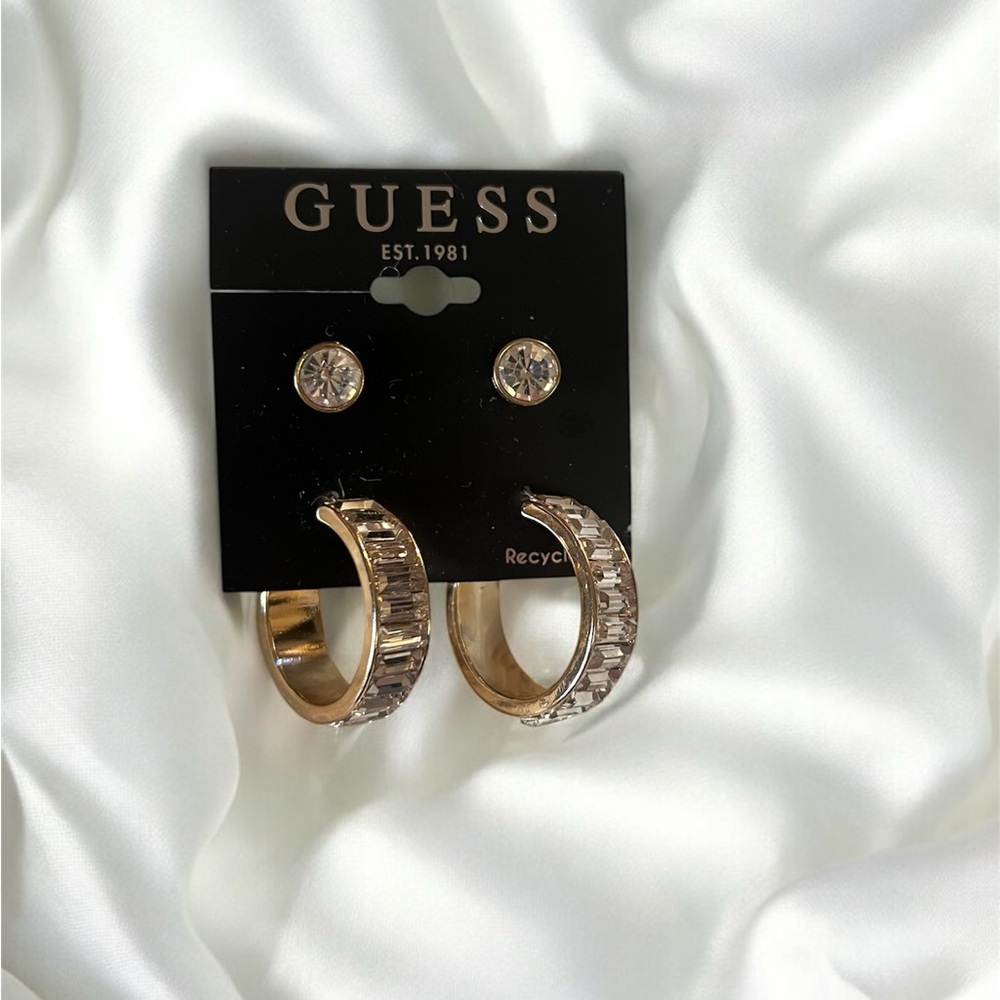 GUESS Crystal Earrings Set
